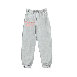 Gray sweats with pink print