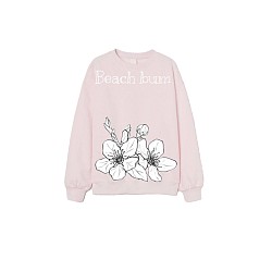 Pink flower sweat shirt